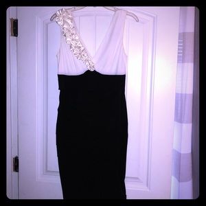 Ivory and Black Cocktail Dress